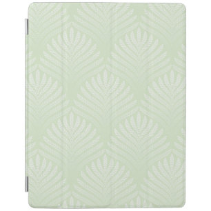 Classic foliage pattern in white and green iPad smart cover
