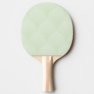 Classic foliage pattern in white and green Ping-Pong paddle