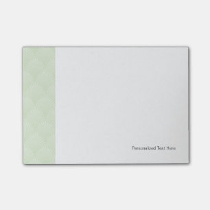 Classic foliage pattern in white and green post-it notes