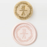 Classic Foliage Wreath Wedding Monogram Wax Seal Stamp<br><div class="desc">Add a personalized accent to your letters,  invitations and cards with this customizable wax seal stamp.  It features a classic foliage wreath. Personalize by adding your own monogram. This monogram wax seal stamp is available in various colors—perfect for wedding,  personal and business use.</div>
