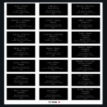 Classic Font | Black Wedding Guest Address Labels<br><div class="desc">These classic font | black wedding guest address labels are perfect for your simple black and white minimal modern boho wedding. The design features formal shabby chic typography. The look will go well with any wedding season: spring, summer, fall, or winter! Please feel free to reach out with any questions...</div>