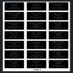 Classic Font | Black Wedding Guest Address Labels<br><div class="desc">These classic font | black wedding guest address labels are perfect for your simple black and white minimal modern boho wedding. The design features formal shabby chic typography. The look will go well with any wedding season: spring, summer, fall, or winter! Please feel free to reach out with any questions...</div>