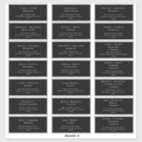 Classic Font | Black Wedding Guest Address Labels