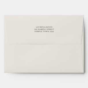 Classic Font Sage Colour 5x7 invitation envelope