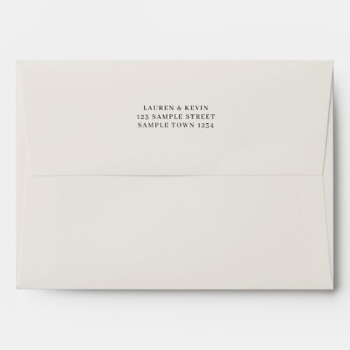 Classic Font Sage Colour 5x7 invitation envelope