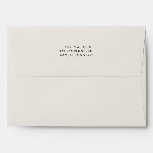 Classic Font Sage Colour 5x7 invitation envelope (Back (Top Flap))