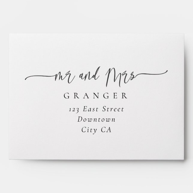 Classic font Wedding Envelope (Front)