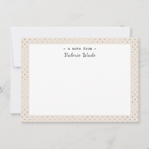 Classic Fonts Monogram Faux Gold Note Card