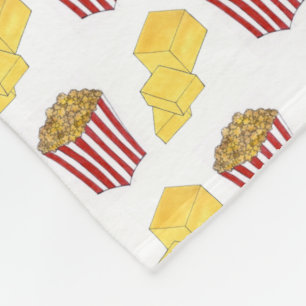 Classic Food Pairing Movie Theater Popcorn Butter Fleece Blanket