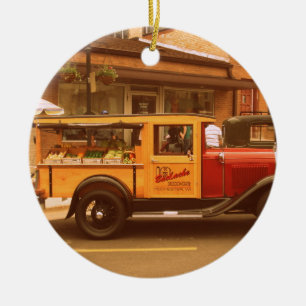 Classic Food Truck Ceramic Ornament