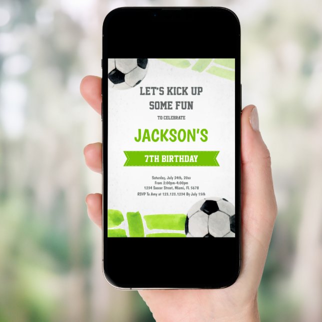 Classic Football Party Theme Invitation (Front Digital)