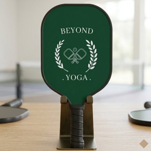 Classic Forest Green Country Club Logo Carbon Fiber Pickleball Paddle