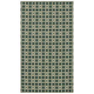 Classic Forest Green Greek Key Pattern Tablecloth