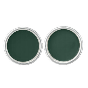 Classic Forest Green Solid Cufflinks
