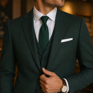 Classic Forest Green Solid Neck Tie