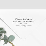 Classic Formal Couple Names Wedding Return Address Self-inking Stamp<br><div class="desc">Custom-designed wedding self-inking return address stamp featuring couple/bride and groom's names in elegant classic style script. Perfect for adding a touch of style on wedding/housewarming /new home announcements,  cards,  invitations,  and more.</div>