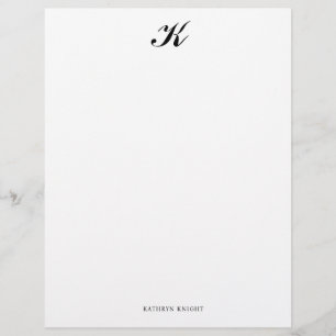 Classic Formal Monogram Letterhead