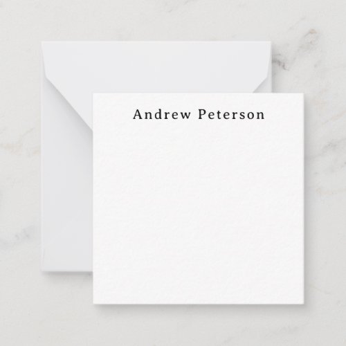 Classic Formal Sophisticated Vintage Black Gray Note Card