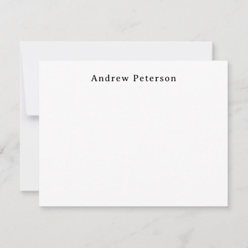 Classic Formal Sophisticated Vintage Black Gray Note Card