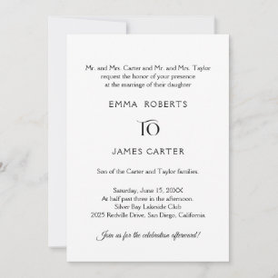 Classic Formal Wedding Invitation