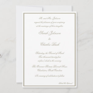 Classic Formal Wedding Invitation