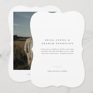Classic Formal Wedding Photo Invitation