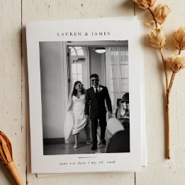 Classic Formal Wedding Photo Save the Date