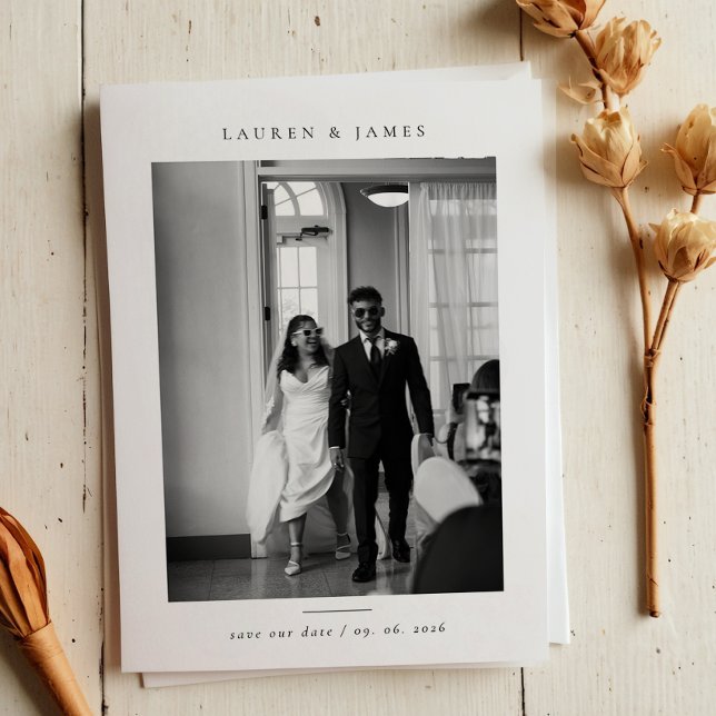 Classic Formal Wedding Photo Save the Date (Creator Uploaded)