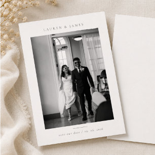 Classic Formal Wedding Photo Save the Date