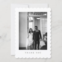 Classic Formal Wedding Photo Scalloped