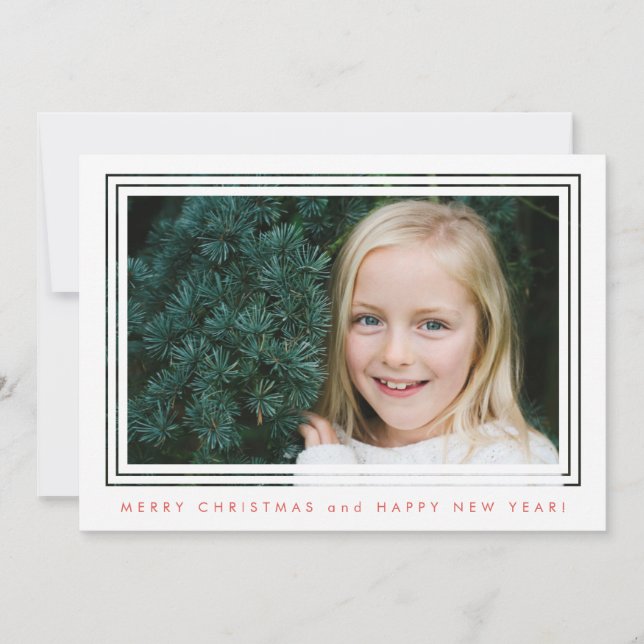 Classic Frame Christmas Photo Card (Front)