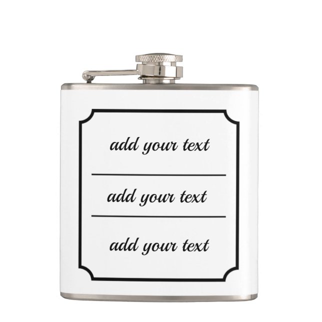 Classic Frame Personalized Flask (Front)