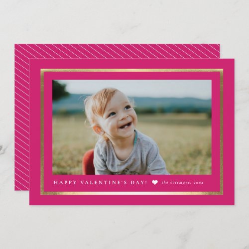 Classic Frame Portrait Photo Valentines Day Note 