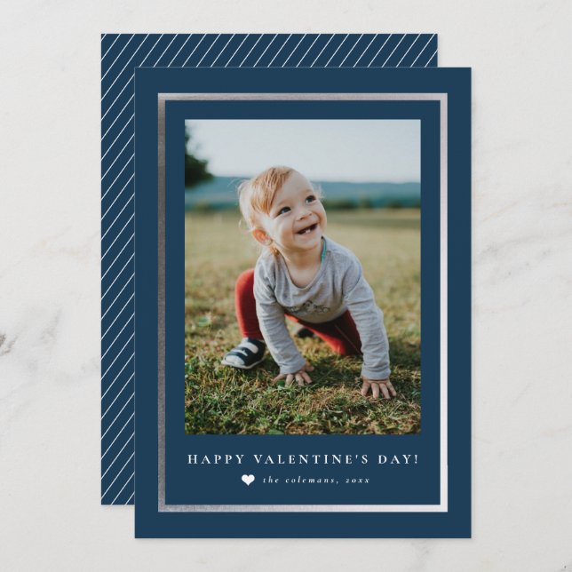 Classic Frame Portrait Photo Valentine's Day  Note (Front/Back)