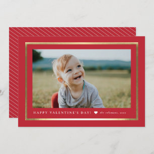 Classic Frame Portrait Photo Valentine's Day Note Card