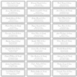Classic Frame Script Wedding Guest Names Address Sticker<br><div class="desc">Composed of simple serif and classic cursive script typography. These elements are simple,  elegant,  and modern. This has 30 stickers. 
 
 This is designed by White Paper Birch Co. exclusive for Zazzle.
 
 Available here:
 http://www.zazzle.com/store/whitepaperbirch</div>