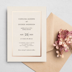 Classic Frame Wedding Foil Invitation