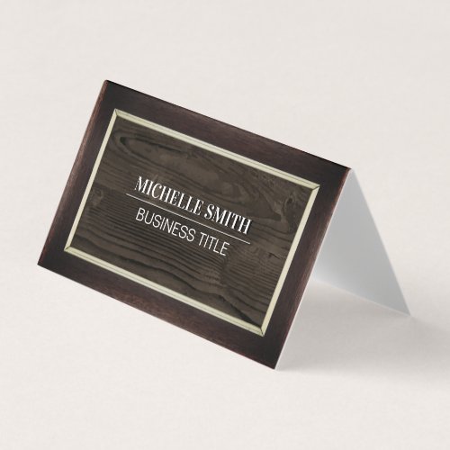 Classic Frame  Wood Grain  Vintage Business Card