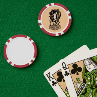 Classic Frames & Shadows Vintage Noir Cinema Poker Chips