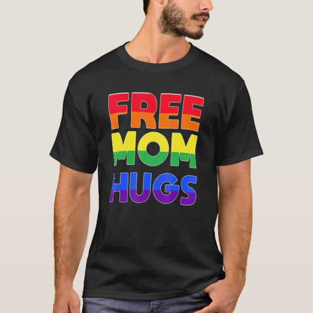 Classic Free Mom Hugs Lgbt Pride Gay Transgender M T-Shirt (Front)