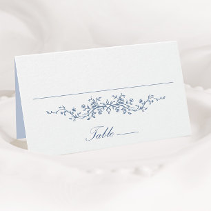 Classic French Blue Floral Wedding Place Card