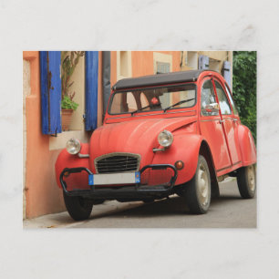 Classic French car on a street in the Provence Postcard