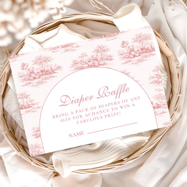 Classic French Country Baby Shower Diapper Raffle Enclosure Card (Creator Uploaded)