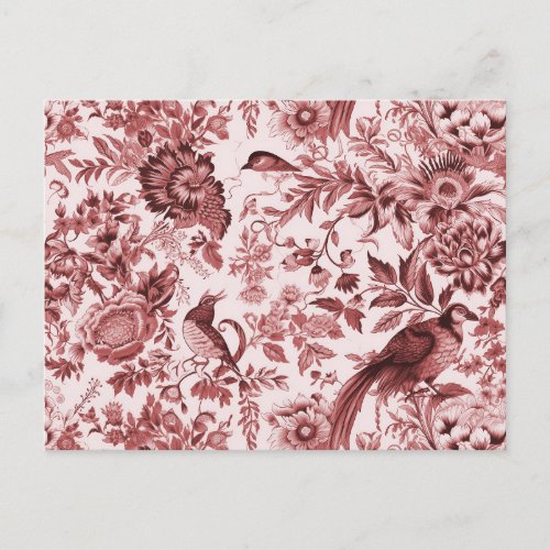 Classic French Countryside Toile du Jouy  Postcard