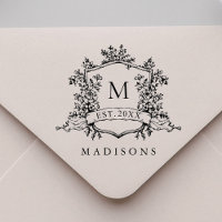 Classic French Floral Crest Monogram