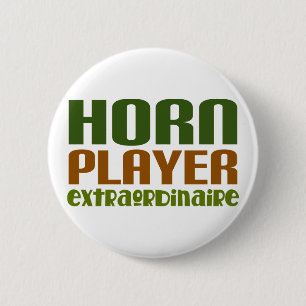 Classic French Horn extraordinaire Pinback Button