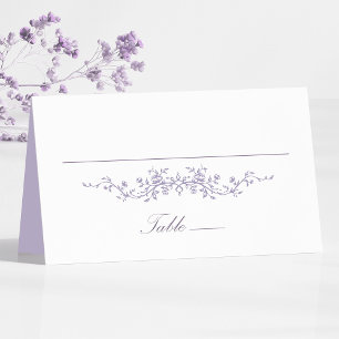 Classic French Lavender Floral Wedding Place Card