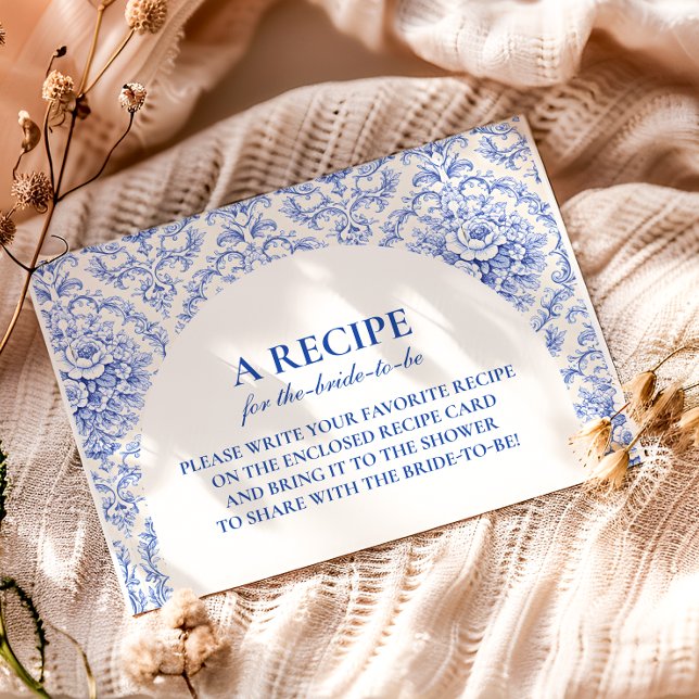 Classic French Toile Bridal Shower Enclosure Card (Creator Uploaded)