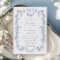 Classic French Victorian Blue Floral Wedding