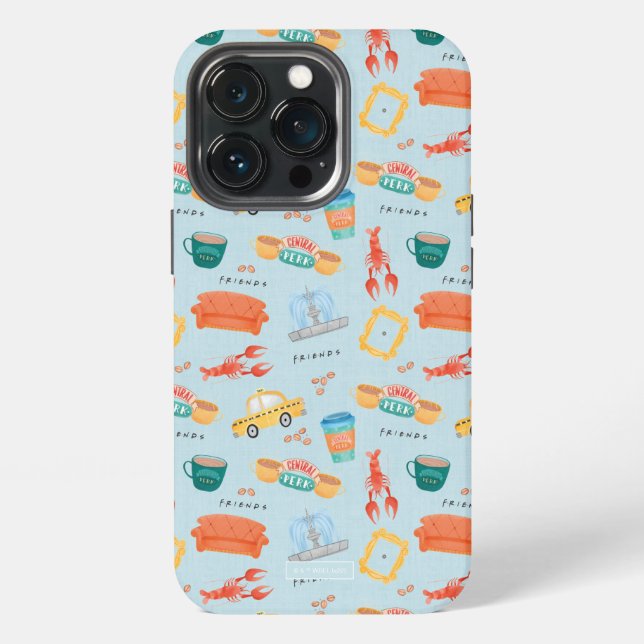 Classic FRIENDS™ Icons Pattern Iphone Case (Back)